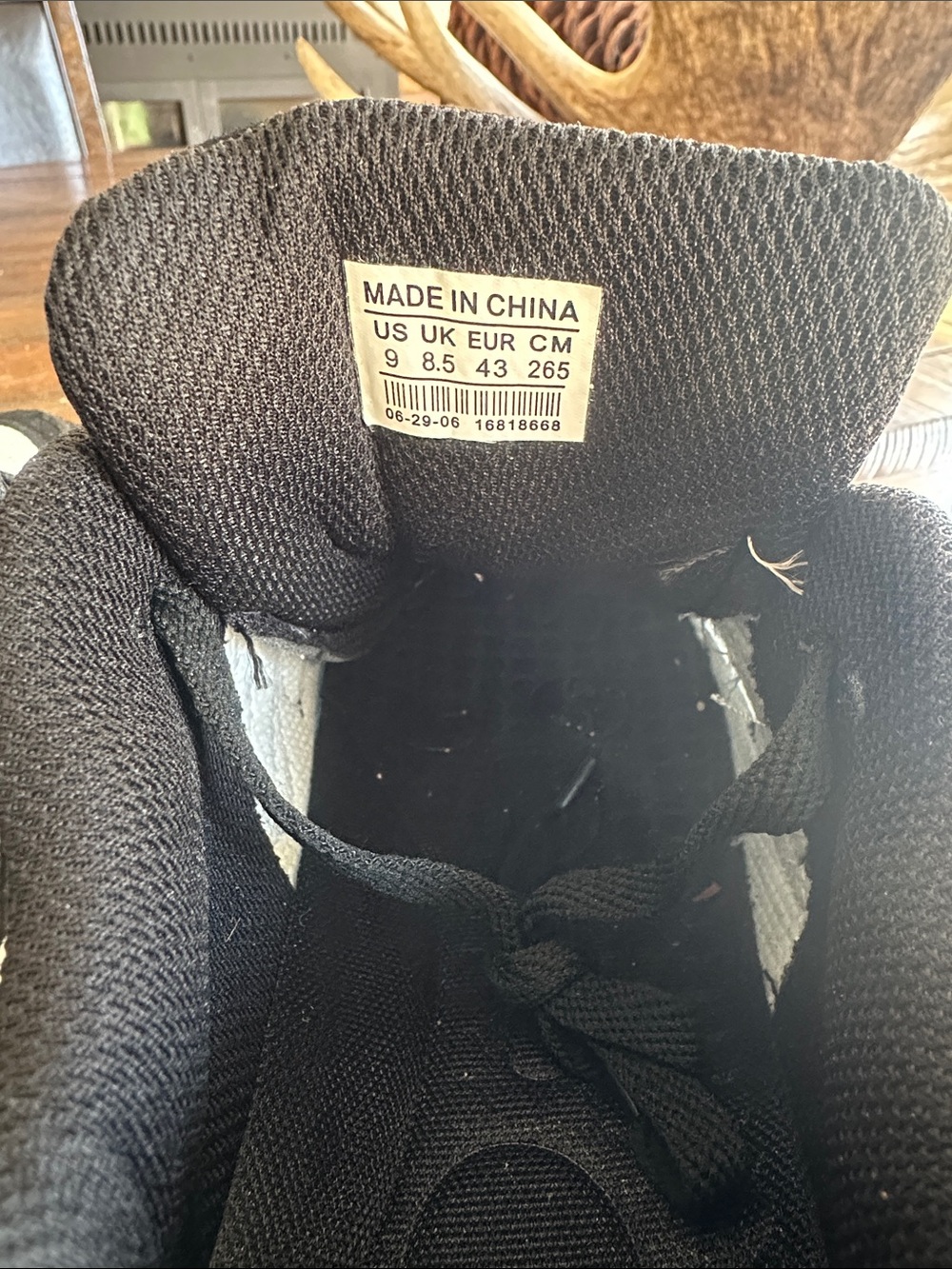 New Balance Black and White Mesh Athletic Sneakers - Picture 2 of 5